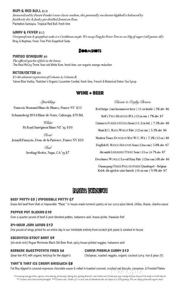 Jammyland - Las Vegas, NV menu_pic