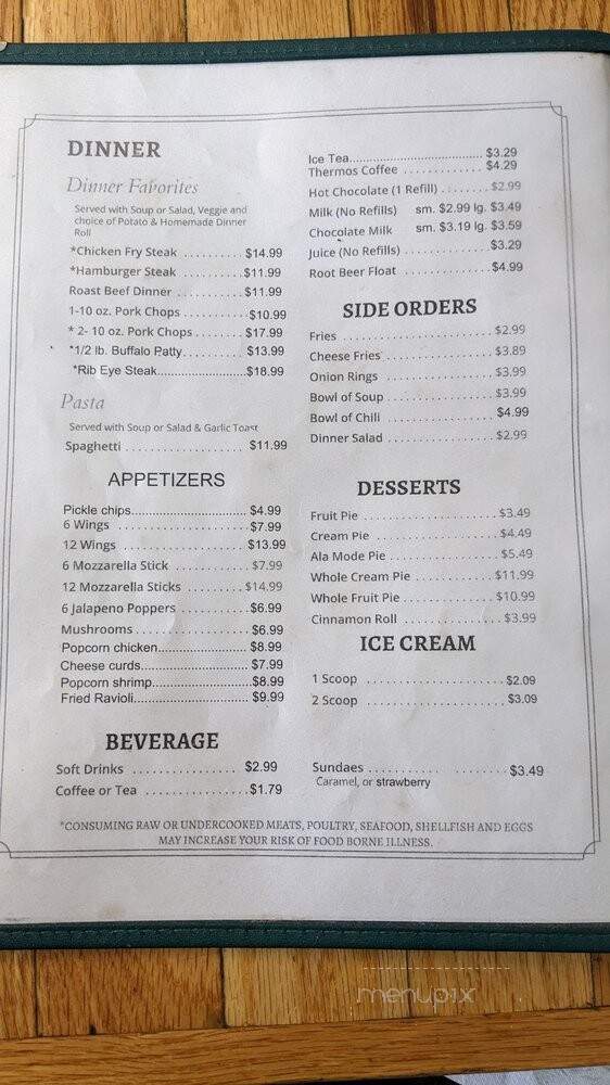 Cowboy Cafe - Lyman, WY menu_pic