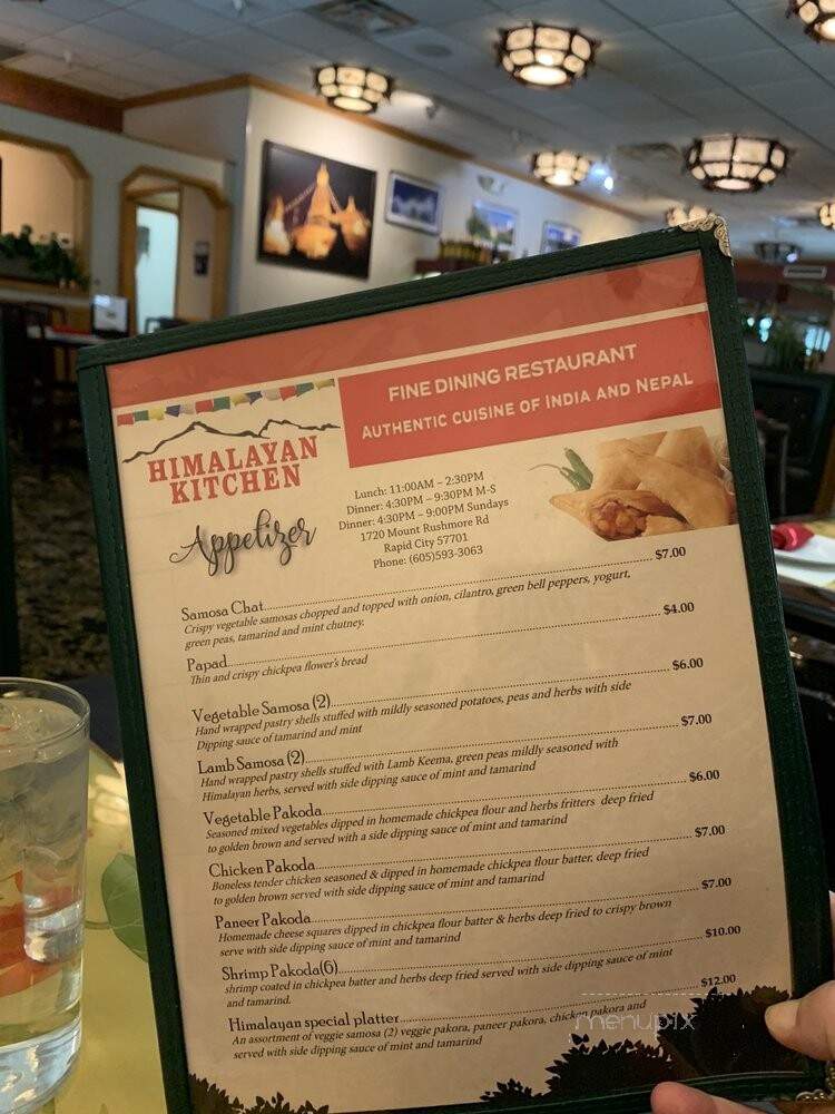Himalayan Kitchen - Rapid City, SD menu_pic