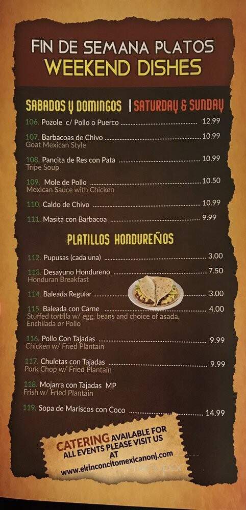 El Rinconcito Mexicano - New Brunswick, NJ menu_pic
