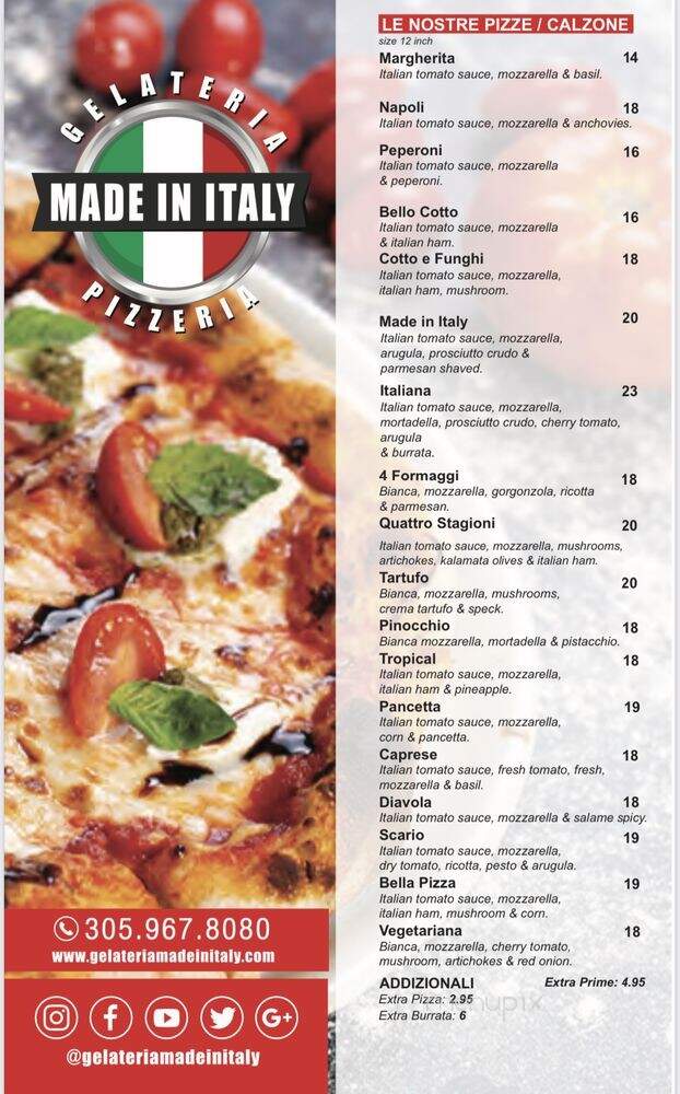 Gelateria Made in Italy - Doral, FL menu_pic
