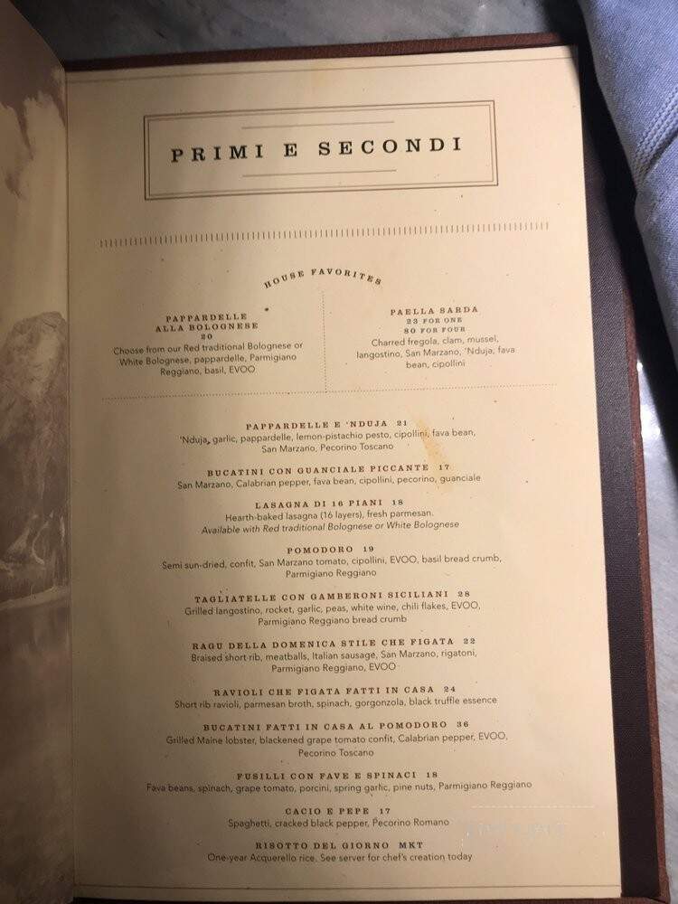 Che Figata - Naperville, IL menu_pic