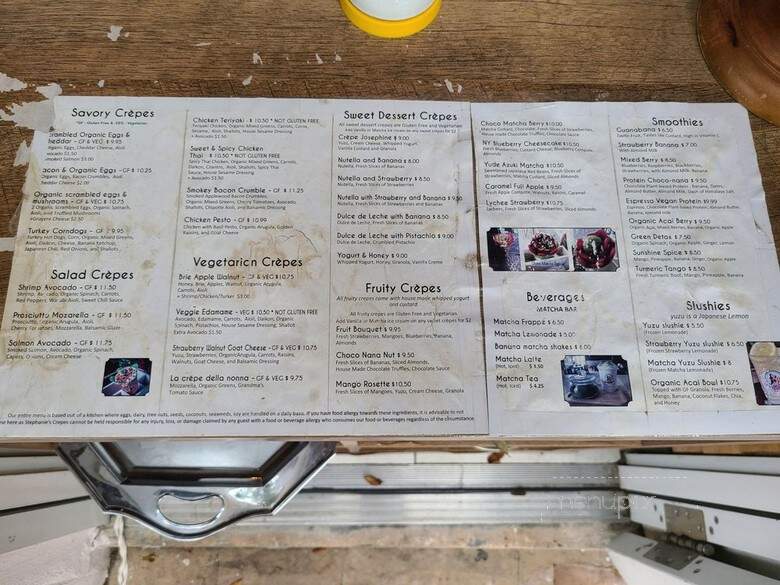 Stephanie's Crepes - Coral Gables, FL menu_pic