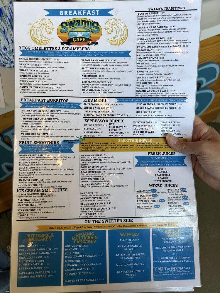 Swami's Cafe Vista - Vista, CA menu_pic