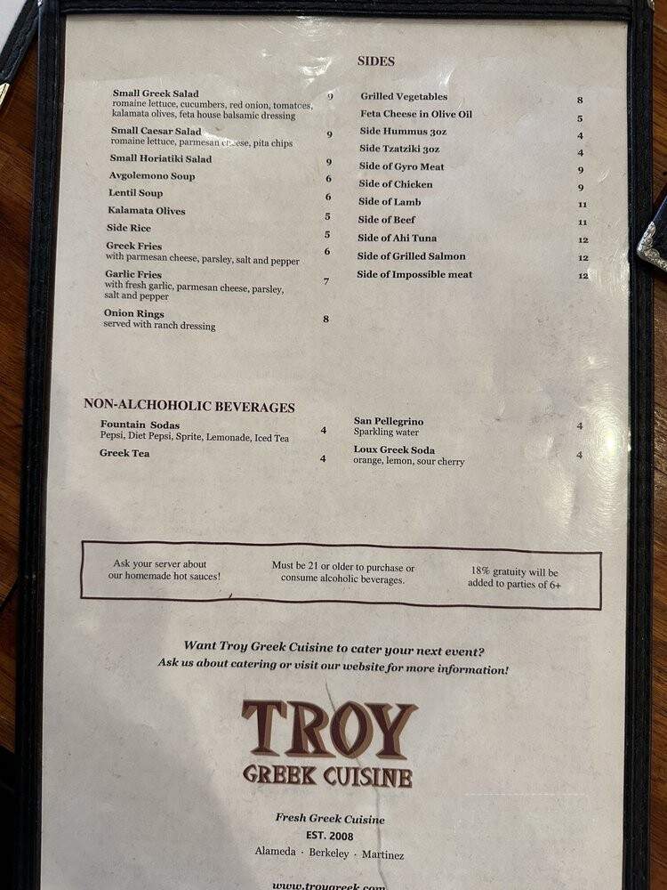 TROY Greek Cuisine - Martinez, CA