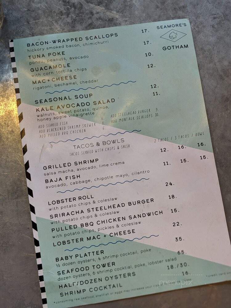 Seamore's - New York, NY menu_pic