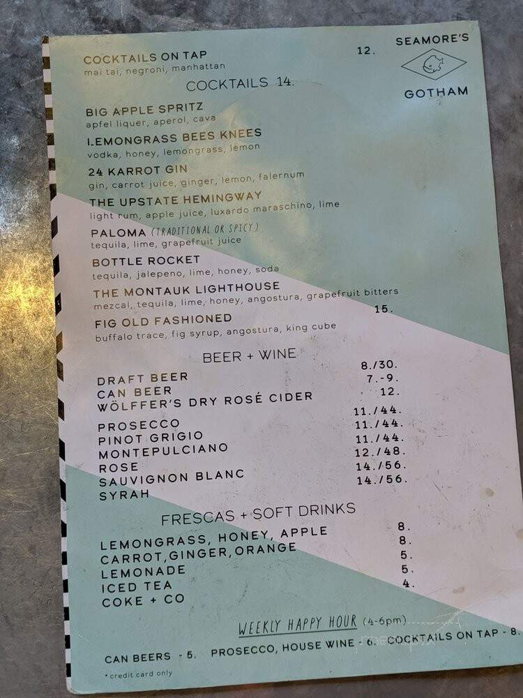 Seamore's - New York, NY menu_pic