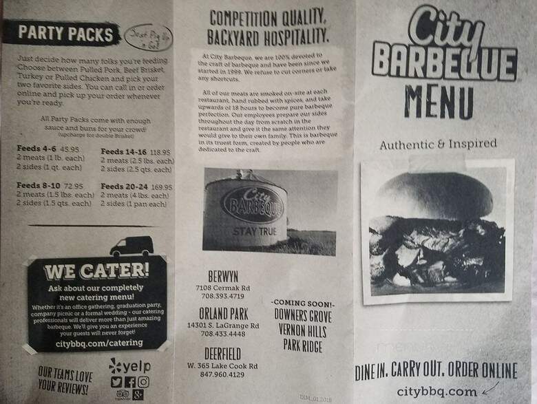 City Barbeque - Deerfield, IL menu_pic