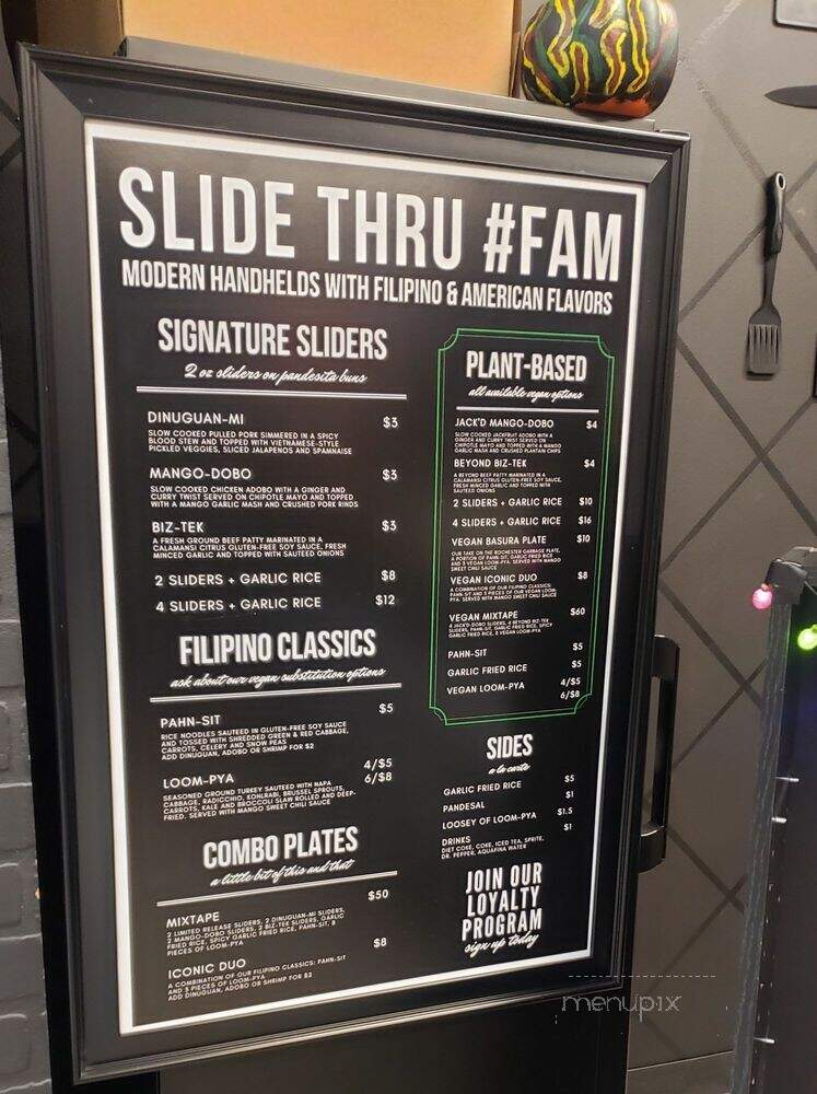 Slide Thru #FAM - Virginia Beach, VA menu_pic