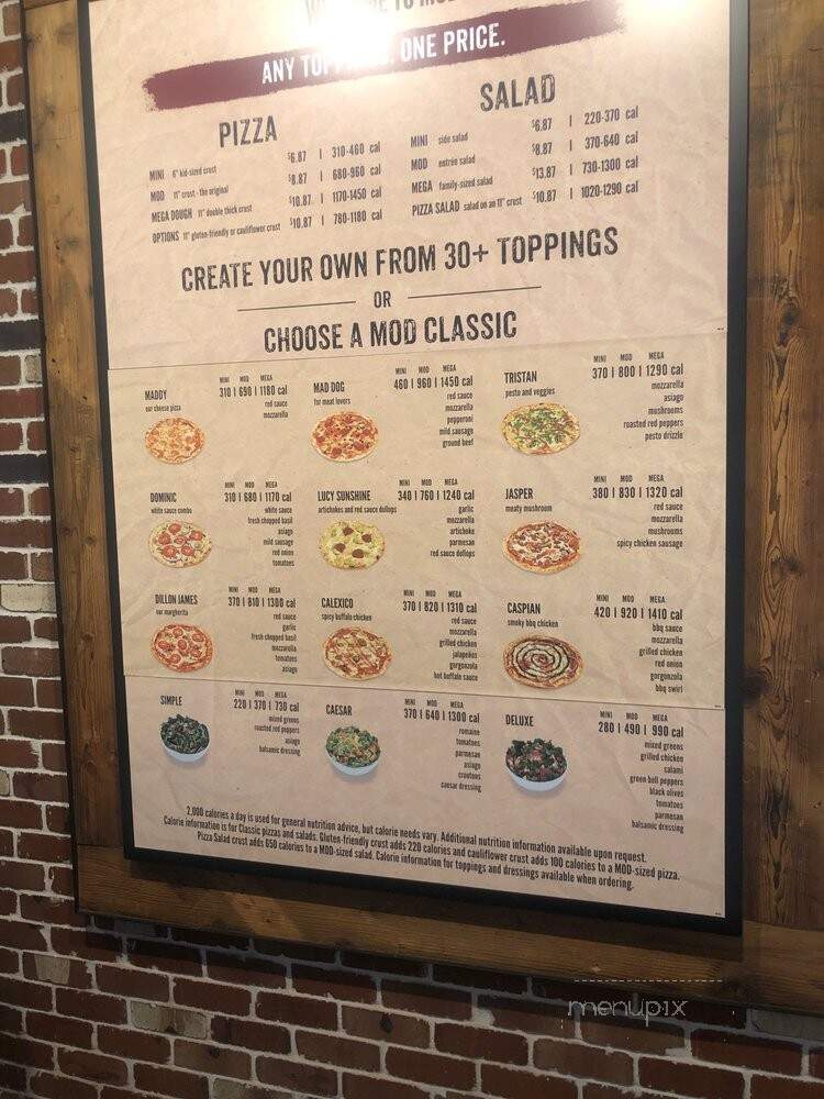 MOD Pizza - Seattle, WA menu_pic