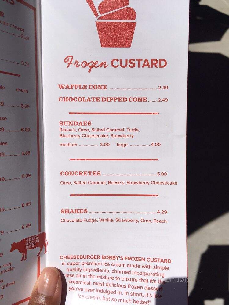 Cheeseburger Bobby's - Martinez, GA menu_pic