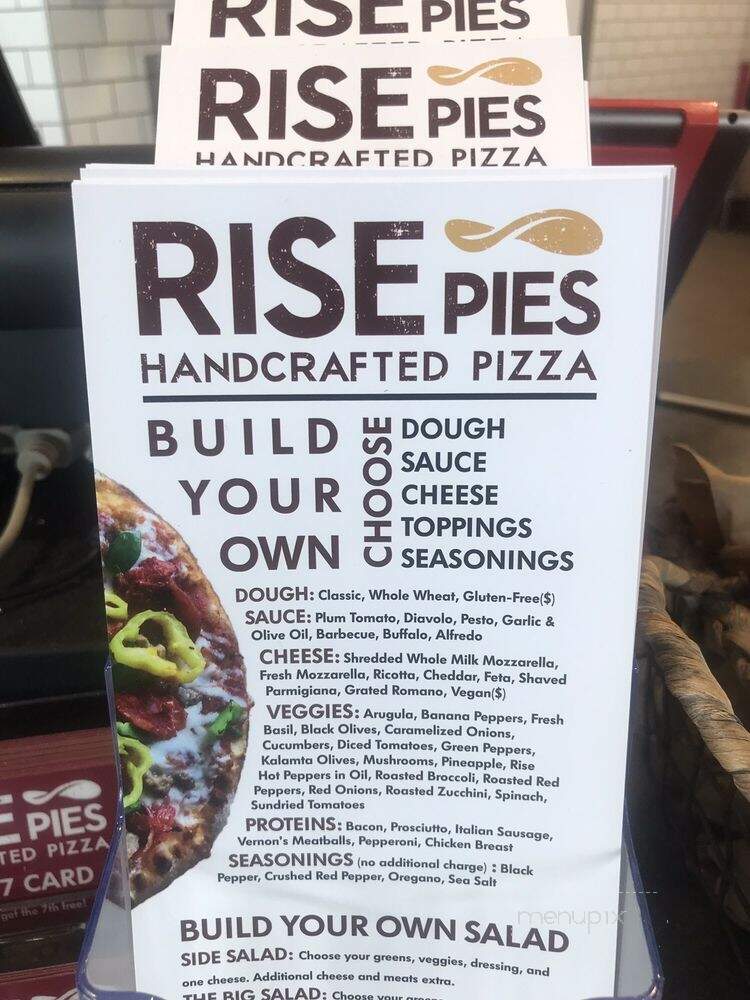 Rise Pies Pizza - Orlando, FL menu_pic
