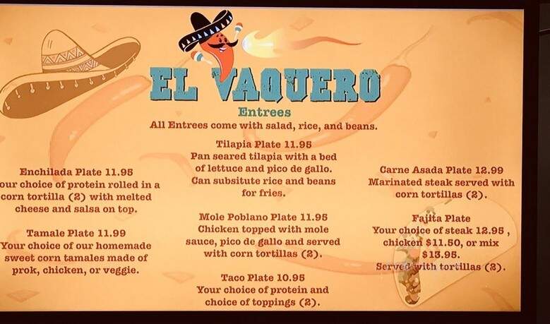 El Vaquero - Medford, MA menu_pic