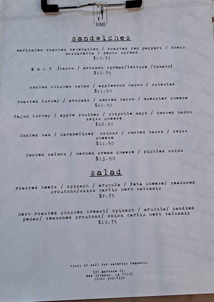 Tm Breads And Pastries - New Orleans, LA menu_pic
