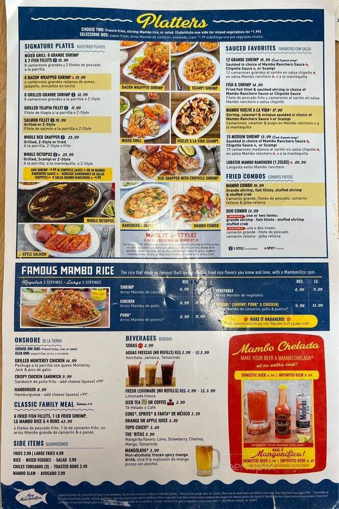 Mambo Seafood - Katy, TX menu_pic