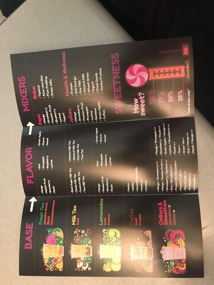 Fruitealicious Bubble Tea & Smoothies - Austin, TX menu_pic
