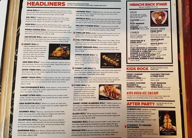 Rock N Roll Sushi - Slidell, LA menu_pic
