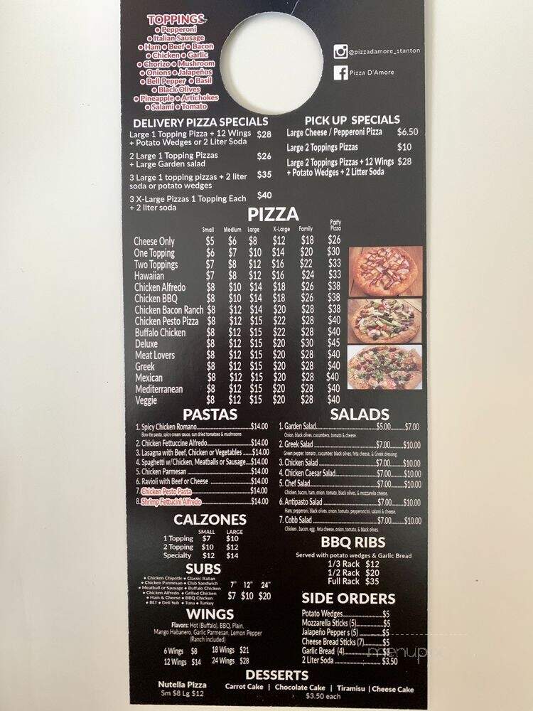 Pizza D'Amore - Stanton, CA