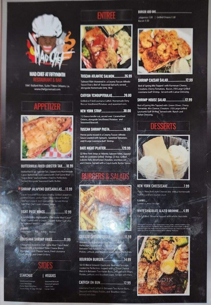MadChef at 59th Restaurant & Bar - New Orleans, LA menu_pic