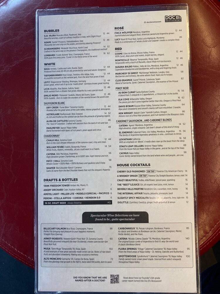 Doc B's Fresh Kitchen - Coral Gables, FL menu_pic