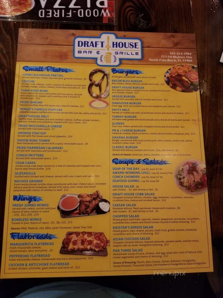 Draft House Bar and Grille - North Palm Beach, FL menu_pic