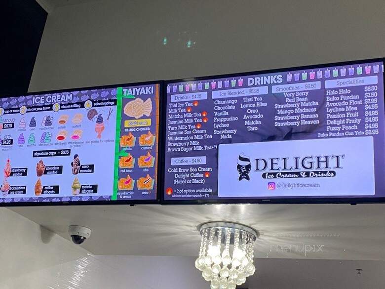 Delight Ice Cream & Drinks - Murrieta, CA menu_pic