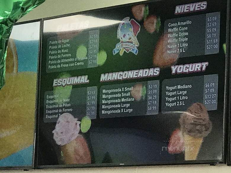 La Michoacana - Fresno, CA menu_pic