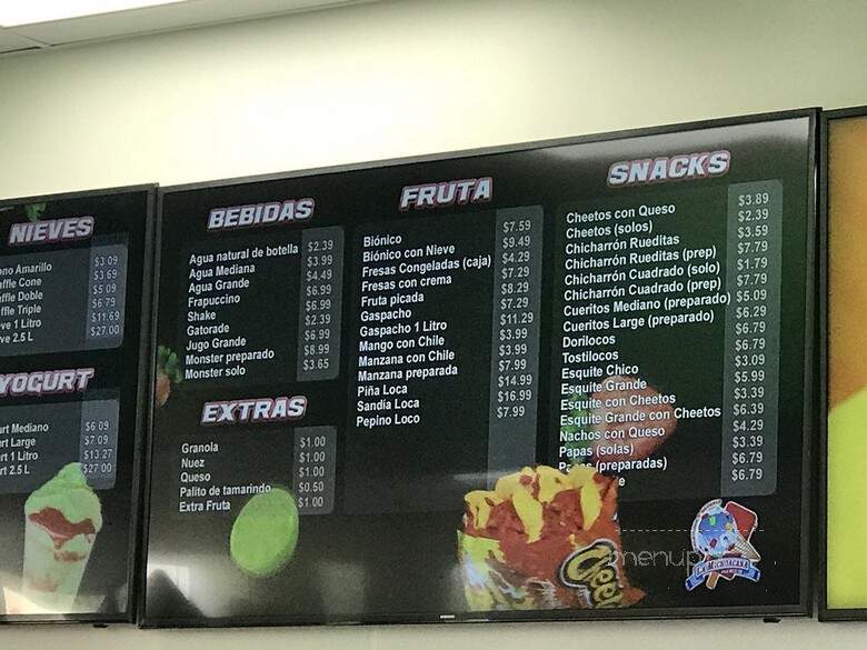La Michoacana - Fresno, CA menu_pic