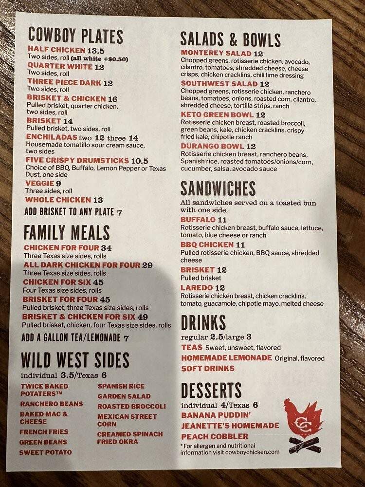Cowboy Chicken - McDonough, GA menu_pic