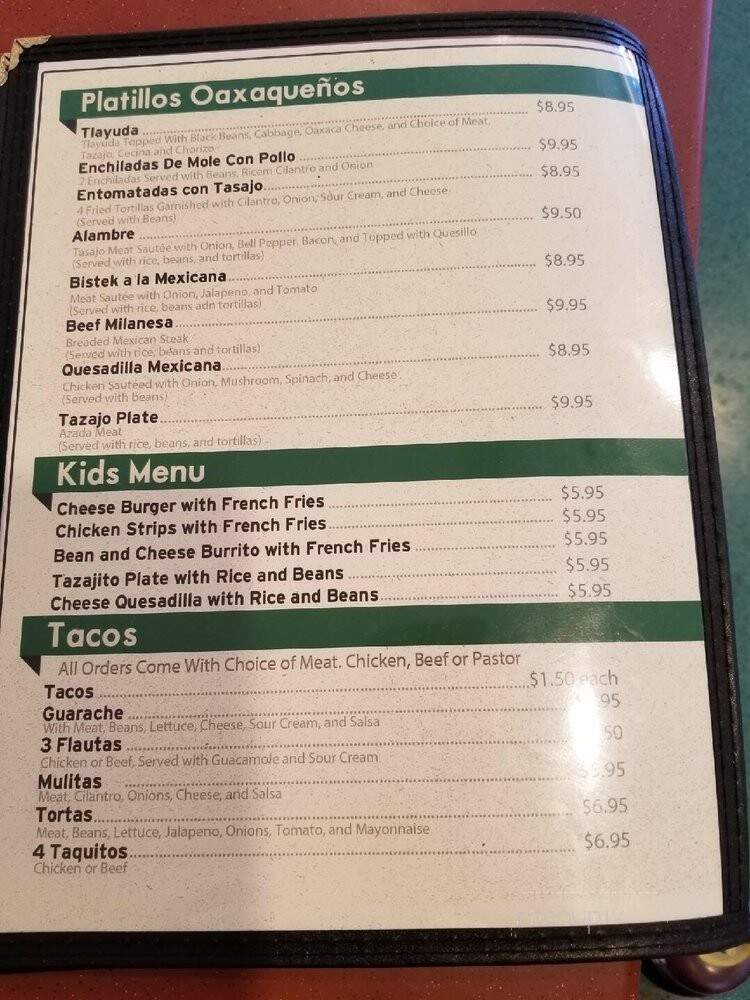 Oaxaca Cafe - Adelanto, CA menu_pic