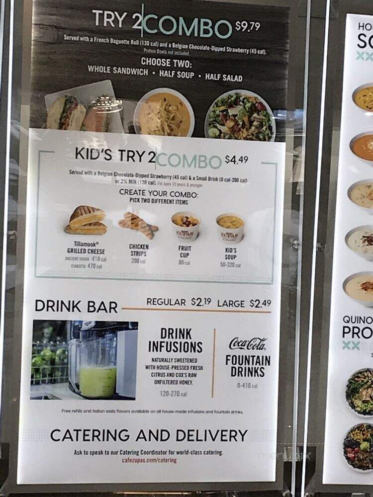Cafe Zupas - Richfield, MN menu_pic
