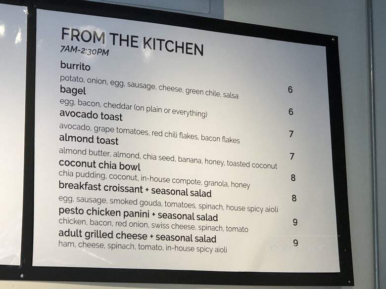 Doppio Coffee - Denver, CO menu_pic