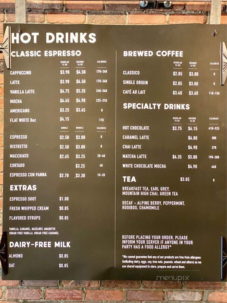 Caffe Nero - Boston, MA menu_pic