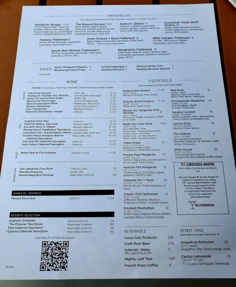 Sedona Taphouse - Nashville, TN menu_pic