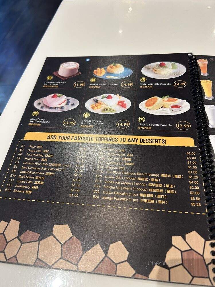 Sweethoney Dessert - Sacramento, CA menu_pic