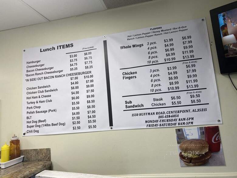 Da Sandwich Shop - Center Point, AL menu_pic