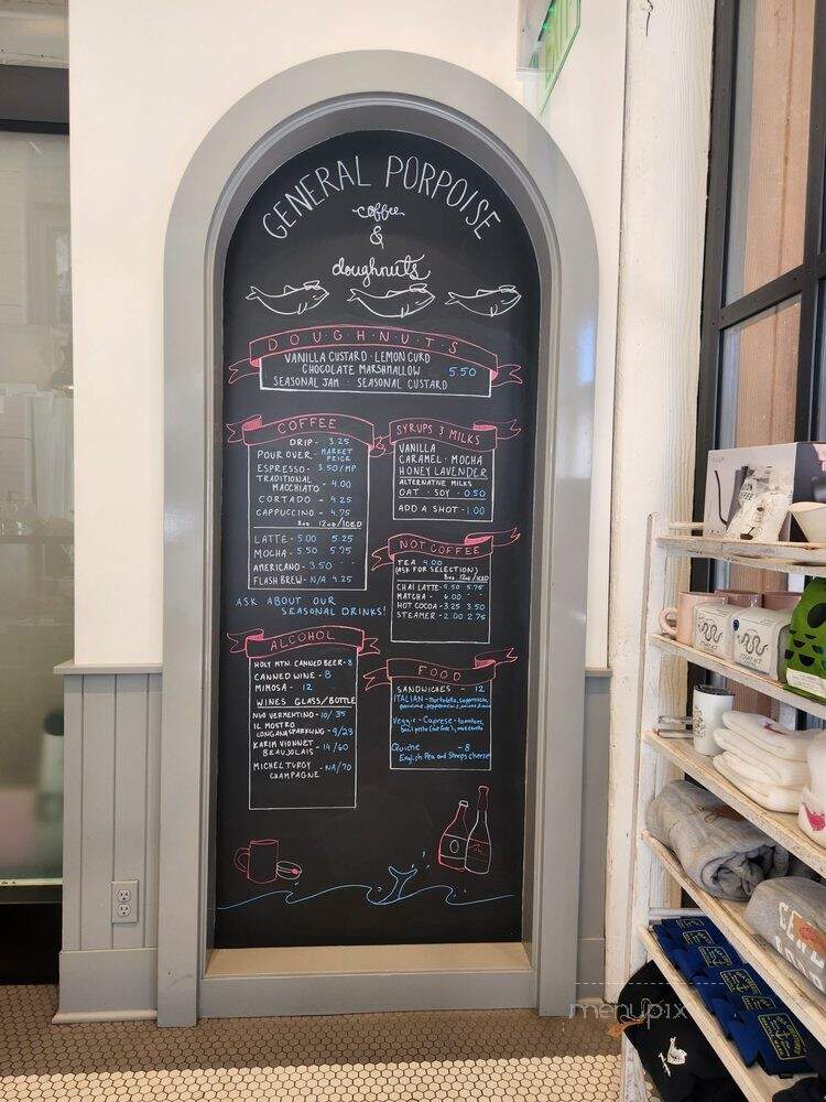 General Porpoise - Seattle, WA menu_pic