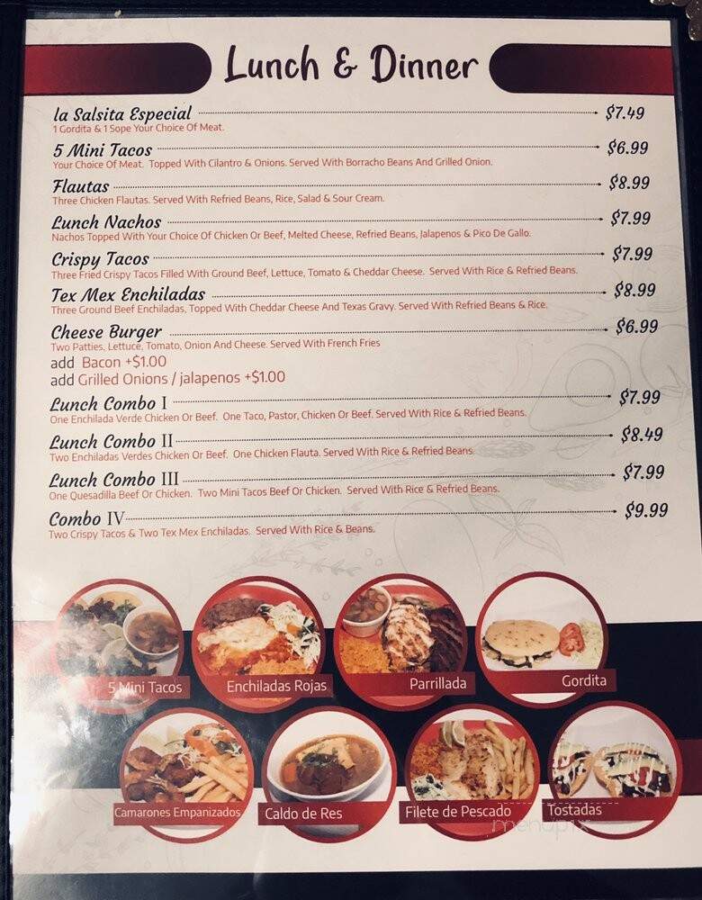 La Salsita - Houston, TX menu_pic