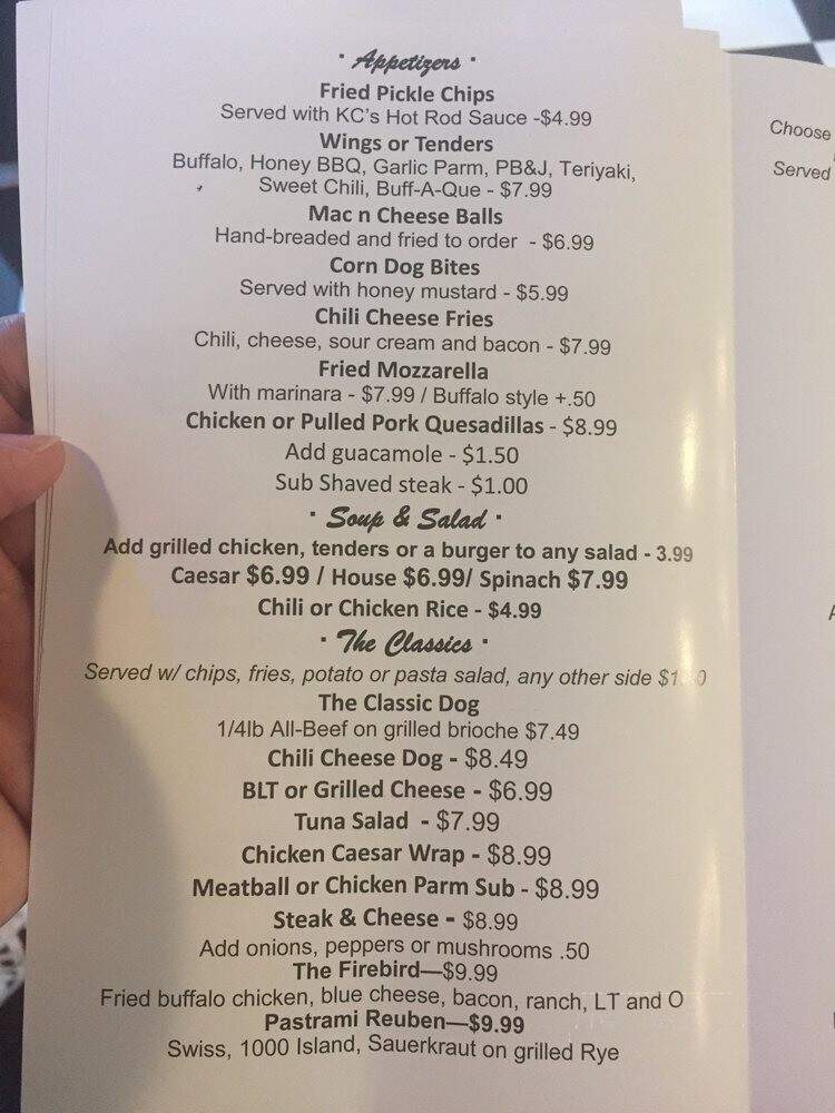 KC's Classic Burger Bar - Seekonk, MA menu_pic