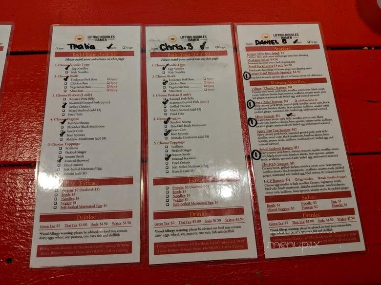 Lifting Noodles Ramen - Atlanta, GA menu_pic