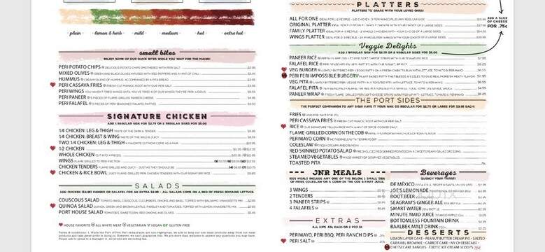 Porto's Peri Peri - Villa Park, IL menu_pic