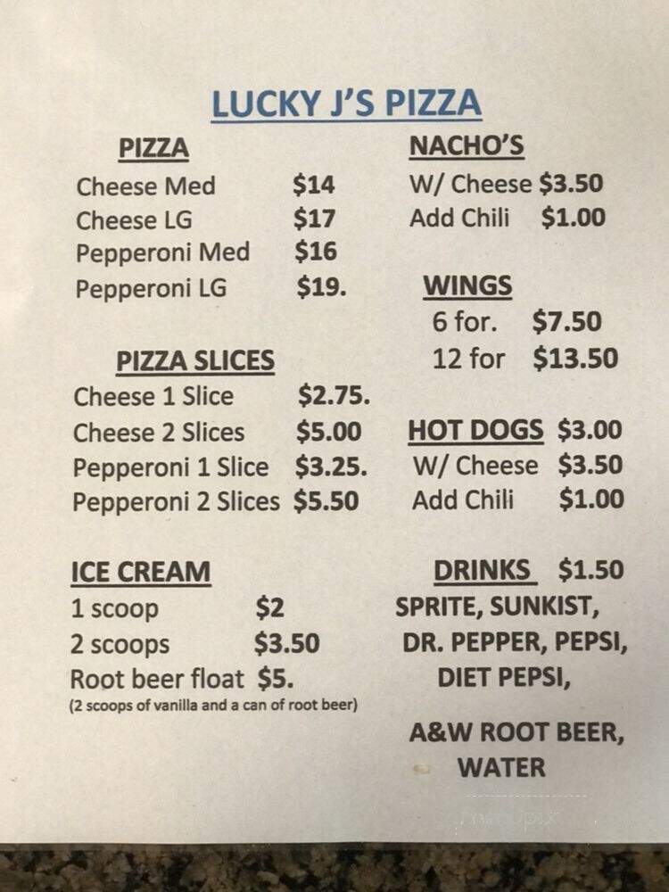 Lucky J's Pizza - Auburn, CA menu_pic