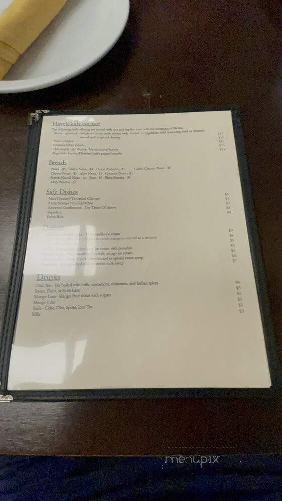 Haveli Indian Cuisine - Littleton, CO menu_pic