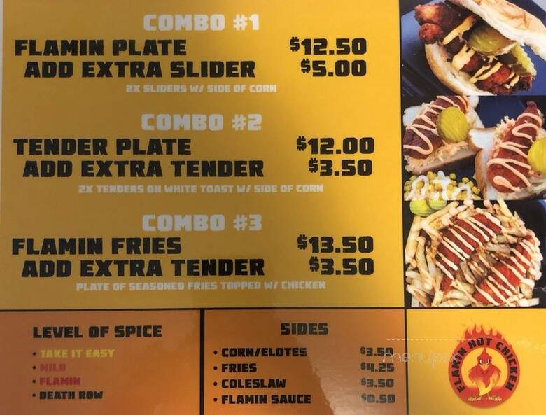Flamin Hot Chicken - Van Nuys, CA menu_pic