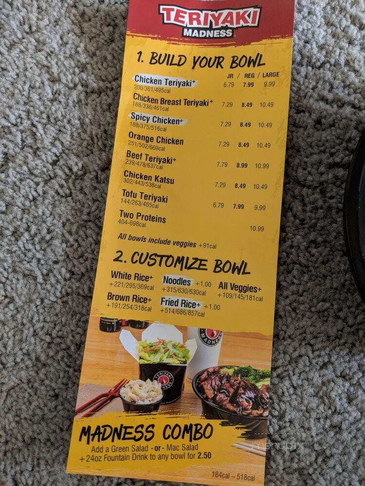 Teriyaki Madness - Eugene, OR menu_pic