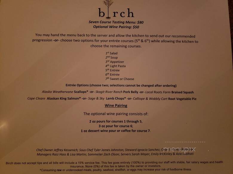 Birch - Seattle, WA menu_pic