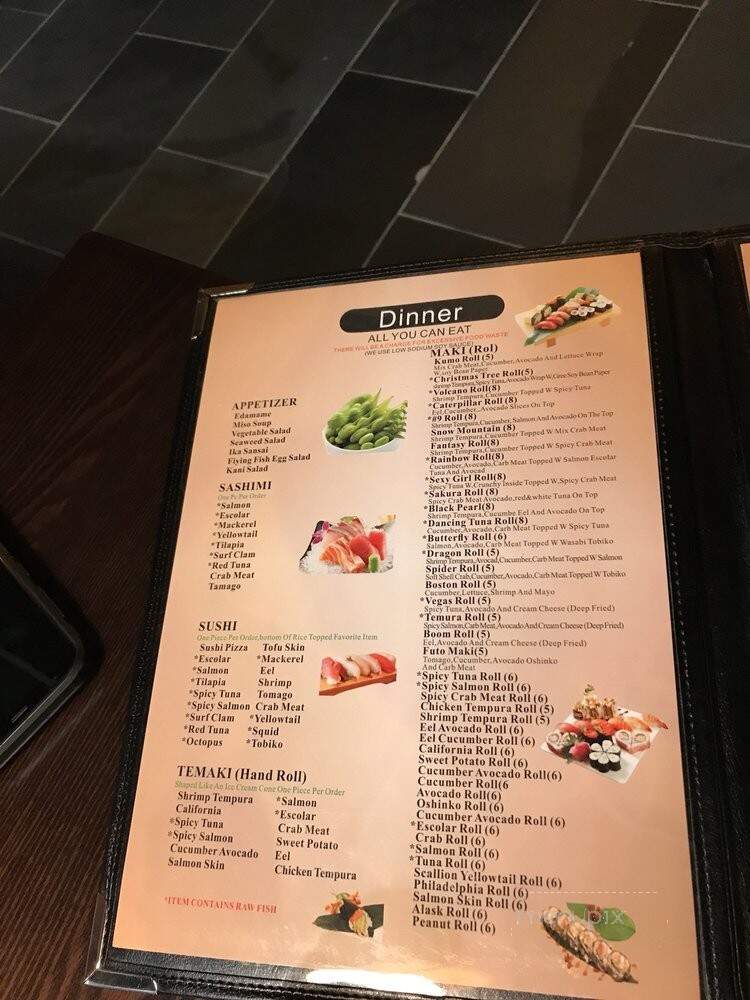 Kumo Sushi - Rochester, MN menu_pic