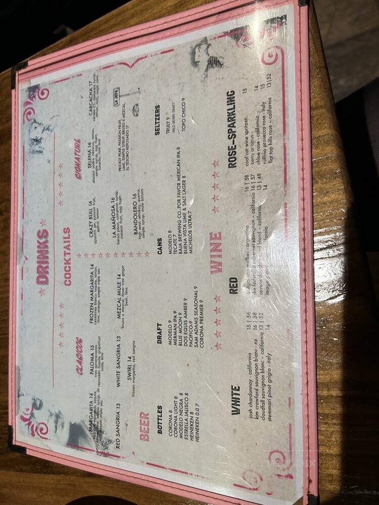 Toro Loco - New York, NY menu_pic