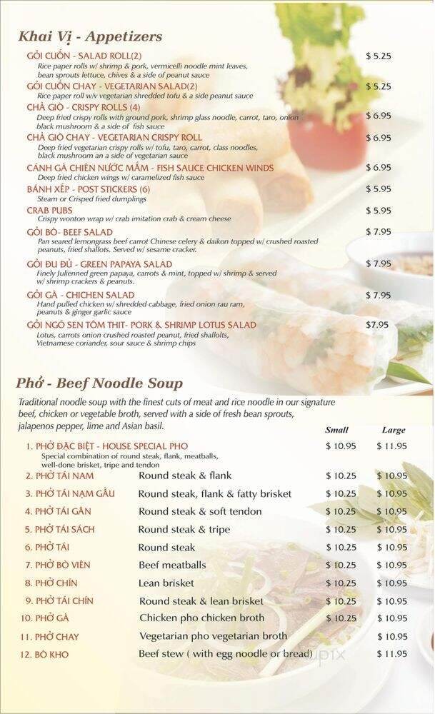 Pho Star in Vancouver - Vancouver, WA menu_pic