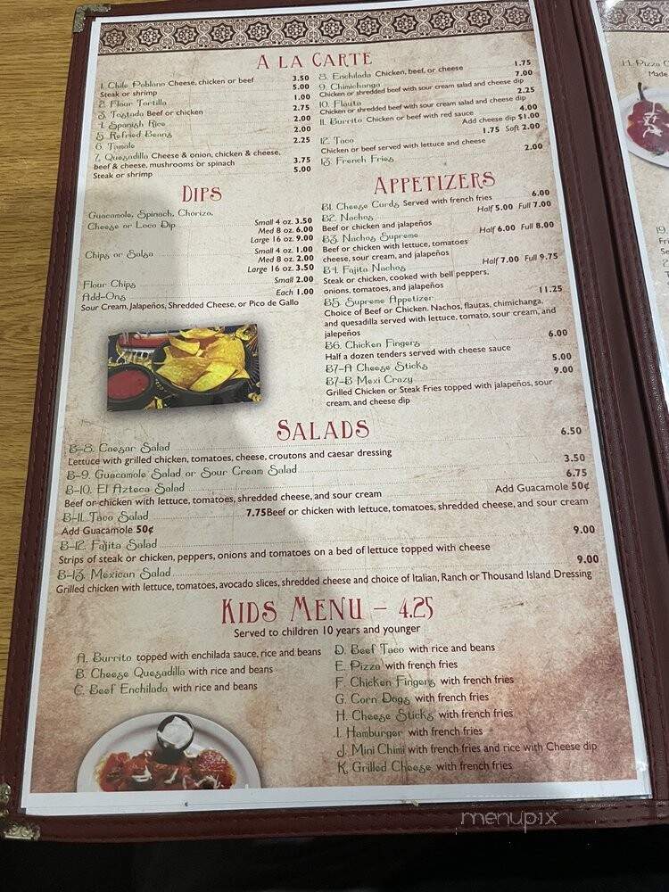 Mi Sol Azteca - Picayune, MS menu_pic